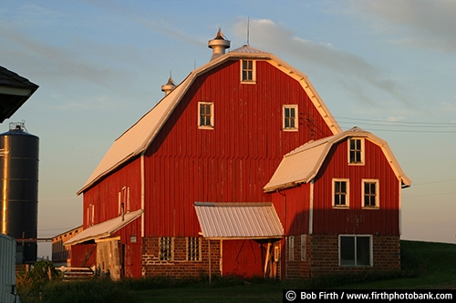 Barns;agriculture;country;farm;farm buildings;Minnesota;MN;Carver County MN;Chaska MN;red barn;silo;barn windows;rural;cupola;cupola on barn