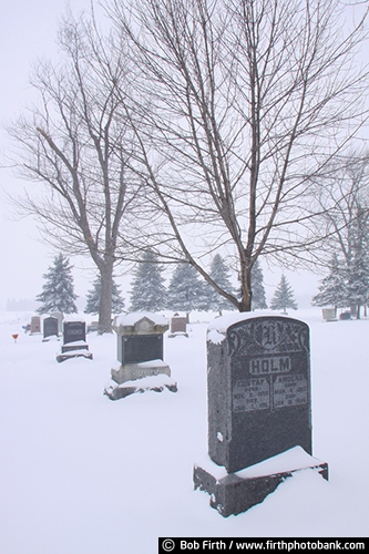 cemeteries;cemetery;country;Minnesota;snow;winter;grave marker;grave stone