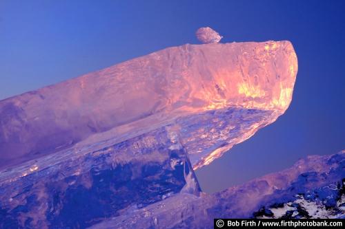 below zero;below freezing;Bob Firth;ice;ice details;ice formations;ice shards;Lake Superior ice;Minnesota;Minnesotas North Shore;North Shore;northern Minnesota;photo;sunsets;twilight;winter