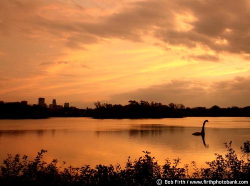 silhouettes;monster;sunrises;summer;photo;Minnesota;Minneapolis skyline;lakes;Minneapolis;Lake of the Isles;Bob Firth;sunrise;sunset;Mpls;MN
