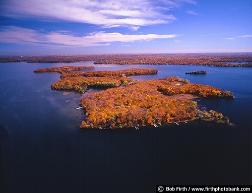 Big Island;autumn;aerial;destination;fall color;Lake Minnetonka;Minnesota;MN;Twin Cities lakes;water;trees;tourism