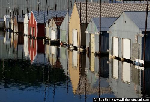 Minnesota;Red Wing;Mississippi River;boathouses;MN;water;reflections;boat;storage