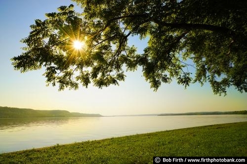 Mississippi River;destination;Great River Road;Mighty Mississippi;MN;Minnesota;peaceful;quiet water;relaxing;upper Mississippi River;tree;tranquil;sunrise;sunburst;summer;sun;river bluffs;Lake Pepin;Lake City MN;bluffs;bluff country