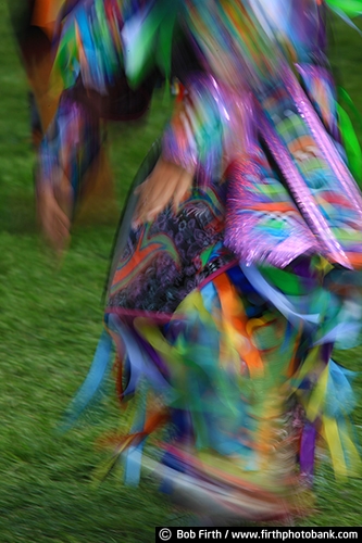 Native Americans;Native American Indians;Pow Wow;cultural;culture;dancer;Indian dancers;dancing;powwaw;social gathering;regalia;authentic design;customs;tradition;traditional;traditional ceremonies;Wacipi;American Indian gathering;celebration of life;tribes;dancing motion;dancing abstract;Ribbon dress;woman