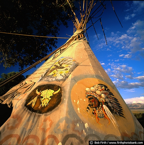 teepee;a cone shaped tent;a Native American tent;a portable structure;smoke flaps at the top of structure;tepee;tipi;traditionally made of animal skins upon wooden poles;tradition;traditional;cultural;culture;Native American Indians;Utah;UT