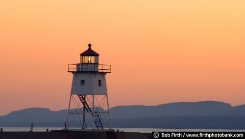 beacon;Grand Marais;Lake Superior;Minnesota;mood;North Shore;orange sky;Sawtooth Mountains;sunset;MN