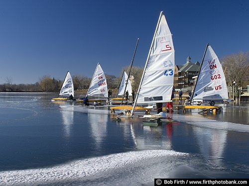 ice boating;ice boat;ice sailing;MN;Minnesota;winter sports;recreation;outdoors;outside;Lake Minnetonka;frozen lake;sail;fun pastime
