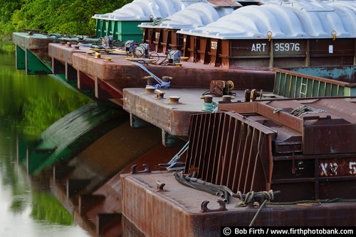 barges;industry;Mighty Mississippi;Minnesota;Mississippi River;reflection;shipping;transportation