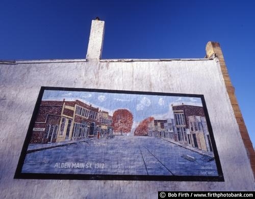 Alden SD;buildings;hand painted;mural;painting;wall art;wall sign;South Dakota